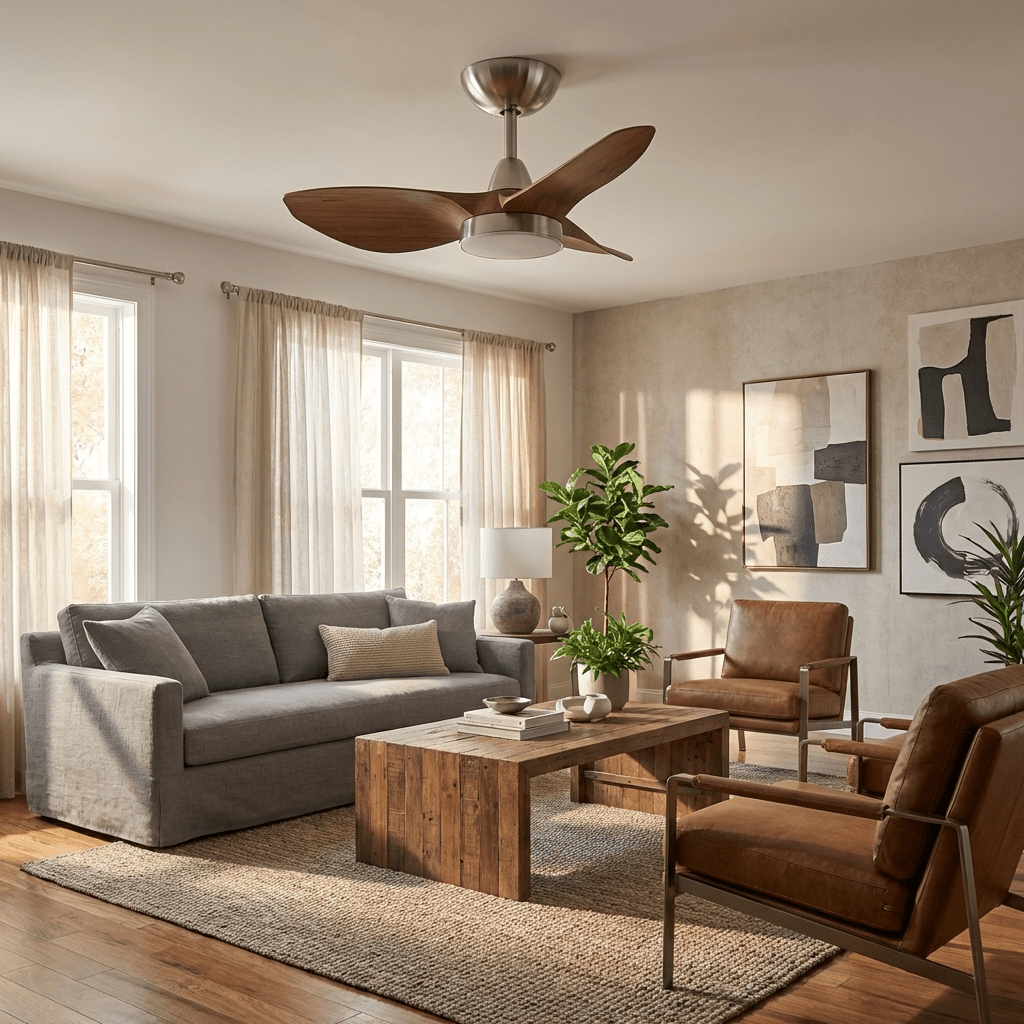 Mistral Aerodynamic Ceiling Fan with Integrated LED Light