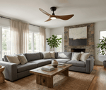Volant Sculpted Wood Ceiling Fan with Integrated LED Light
