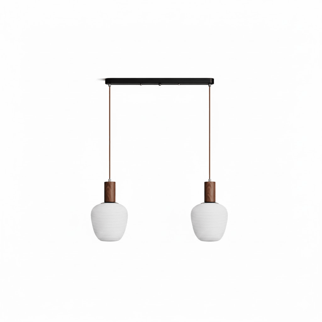 Elowen Fluted Opal Pendant Light – Modern Nordic Designer Hanging Lamp