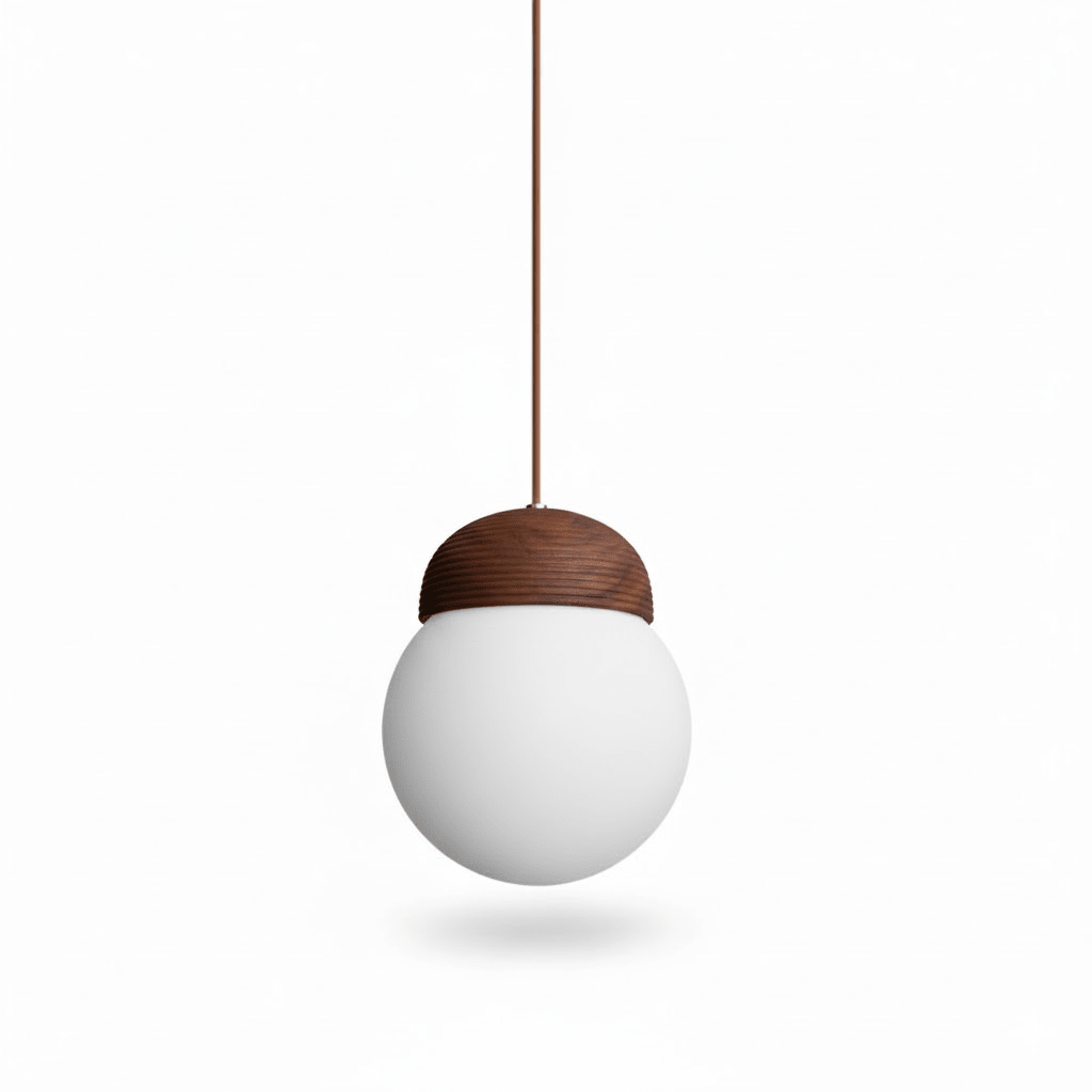 Elowen Fluted Opal Pendant Light – Modern Nordic Designer Hanging Lamp