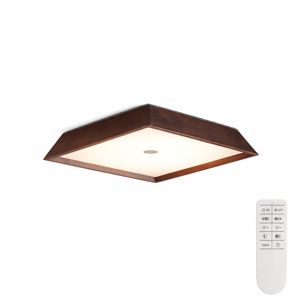 Lumo Wood LED Ceiling Light – Modern Flush Mount for Living Room & Bedroom