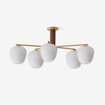 Auren Branch Ceiling Light – Modern Brass and Wood Semi Flush Mount