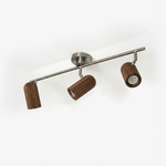 Trio Wood Ceiling Light – Modern Adjustable Flush Mount for Living Room & Bedroom