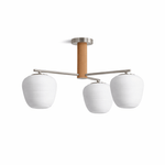 Auren Branch Ceiling Light – Modern Brass and Wood Semi Flush Mount