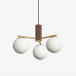 Auren Branch Ceiling Light – Modern Brass and Wood Semi Flush Mount