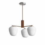 Auren Branch Ceiling Light – Modern Brass and Wood Semi Flush Mount