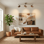 Trio Wood Ceiling Light – Modern Adjustable Flush Mount for Living Room & Bedroom