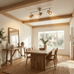 Trio Wood Ceiling Light – Modern Adjustable Flush Mount for Living Room & Bedroom