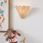 Mica Shell Petal Wall Sconce in Gold Finish