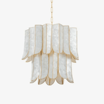 Cascara Shell Chandelier – Natural Layered Pendant Light for Dining & Living Rooms