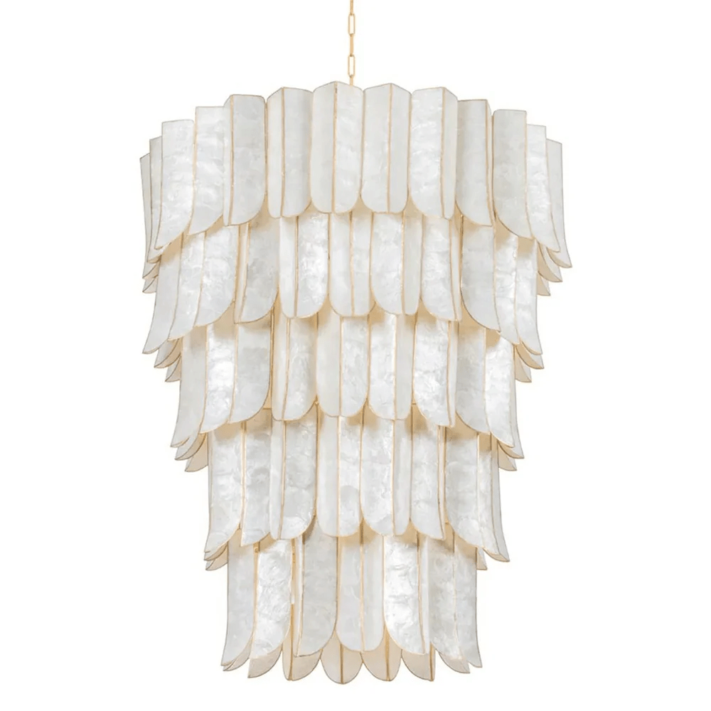 Cascara Shell Chandelier – Natural Layered Pendant Light for Dining & Living Rooms