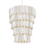 Cascara Shell Chandelier – Natural Layered Pendant Light for Dining & Living Rooms