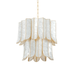 Cascara Shell Chandelier – Natural Layered Pendant Light for Dining & Living Rooms