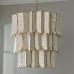 Cascara Shell Chandelier – Natural Layered Pendant Light for Dining & Living Rooms
