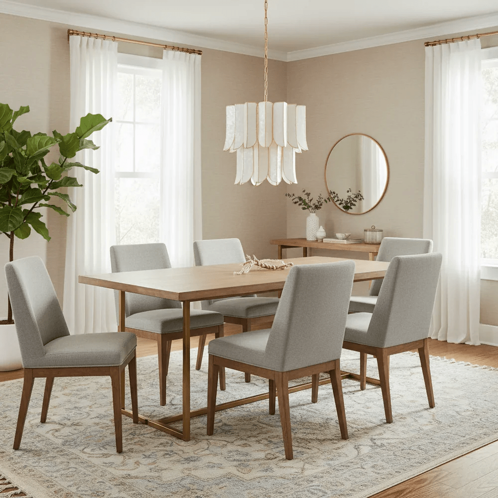 Cascara Shell Chandelier – Natural Layered Pendant Light for Dining & Living Rooms