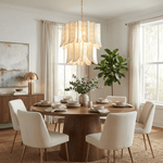 Cascara Shell Chandelier – Natural Layered Pendant Light for Dining & Living Rooms