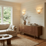 Mica Shell Petal Wall Sconce in Gold Finish