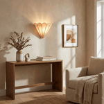 Mica Shell Petal Wall Sconce in Gold Finish