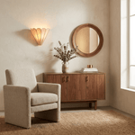 Mica Shell Petal Wall Sconce in Gold Finish