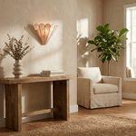 Mica Shell Petal Wall Sconce in Gold Finish