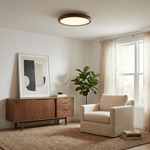 Arboris Wood Ring LED Ceiling Light – Modern Flush Mount for Bedroom & Living Room