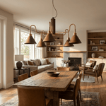 Bravik Wood Chandelier – Modern Brass & Wood Pendant Light