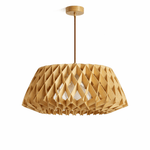 Origami Wood Pendant Light – Geometric Designer Hanging Lamp for Dining & Living Spaces