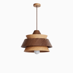 Torven Wood Pendant Light – Sculptural Layered Wooden Shade for Dining & Living Spaces