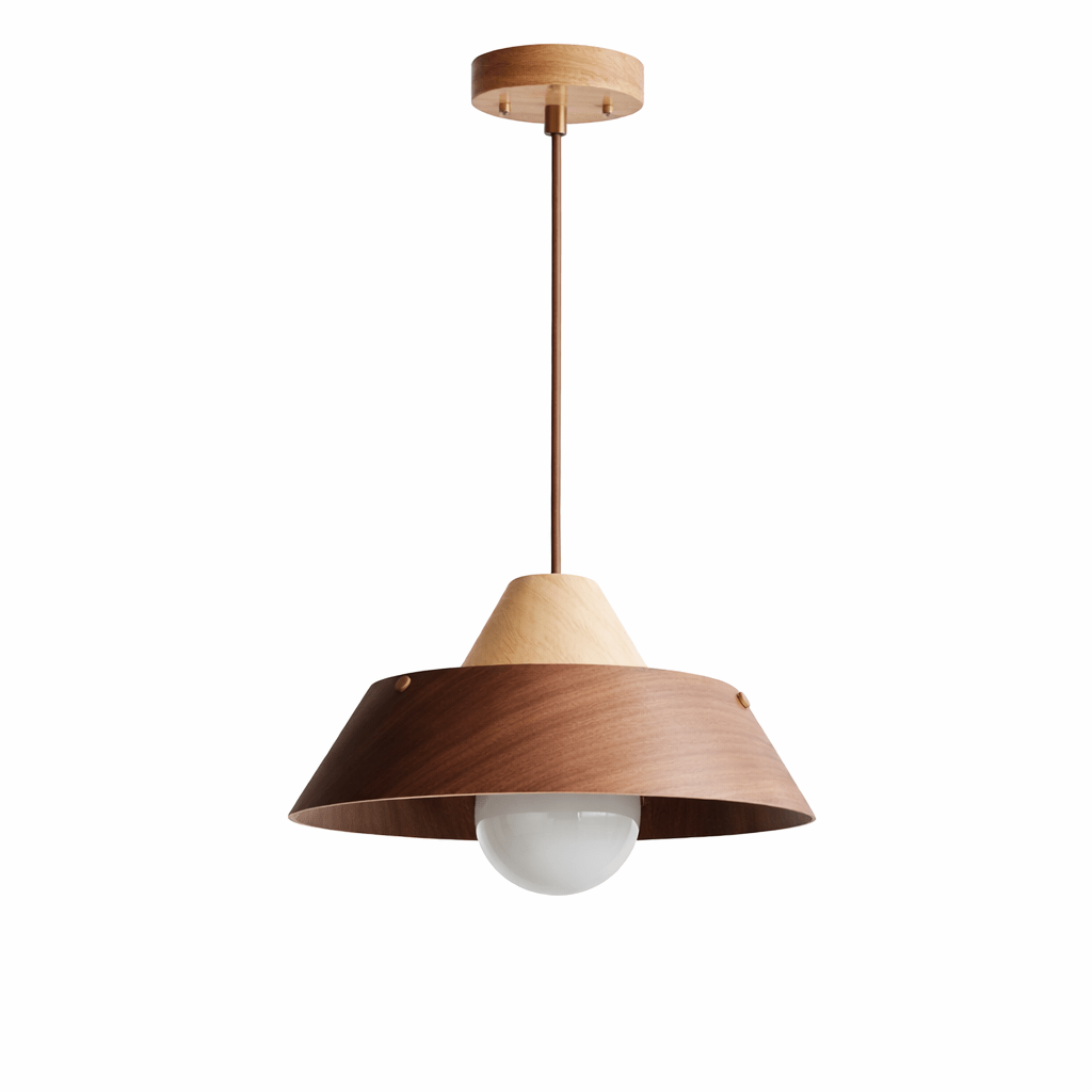 Torven Wood Pendant Light – Sculptural Layered Wooden Shade for Dining & Living Spaces