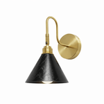 Alver Wood Wall Sconce with Brass Arm – Modern Natural Lighting