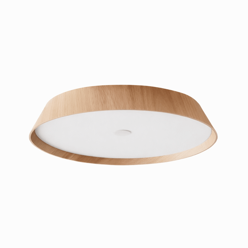 Lunara Wood Ring LED Ceiling Light – Modern Flush Mount for Bedroom & Living Room