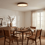 Lunara Wood Ring LED Ceiling Light – Modern Flush Mount for Bedroom & Living Room