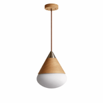 Forma Wood Pendant Lamp – Sculpted Solid Wood, Modern Minimalist Lighting