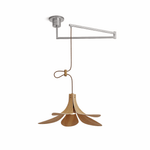 Axion Swing Pendant Light – Modern Wood & Metal Adjustable Ceiling Lamp