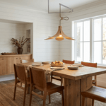 Axion Swing Pendant Light – Modern Wood & Metal Adjustable Ceiling Lamp