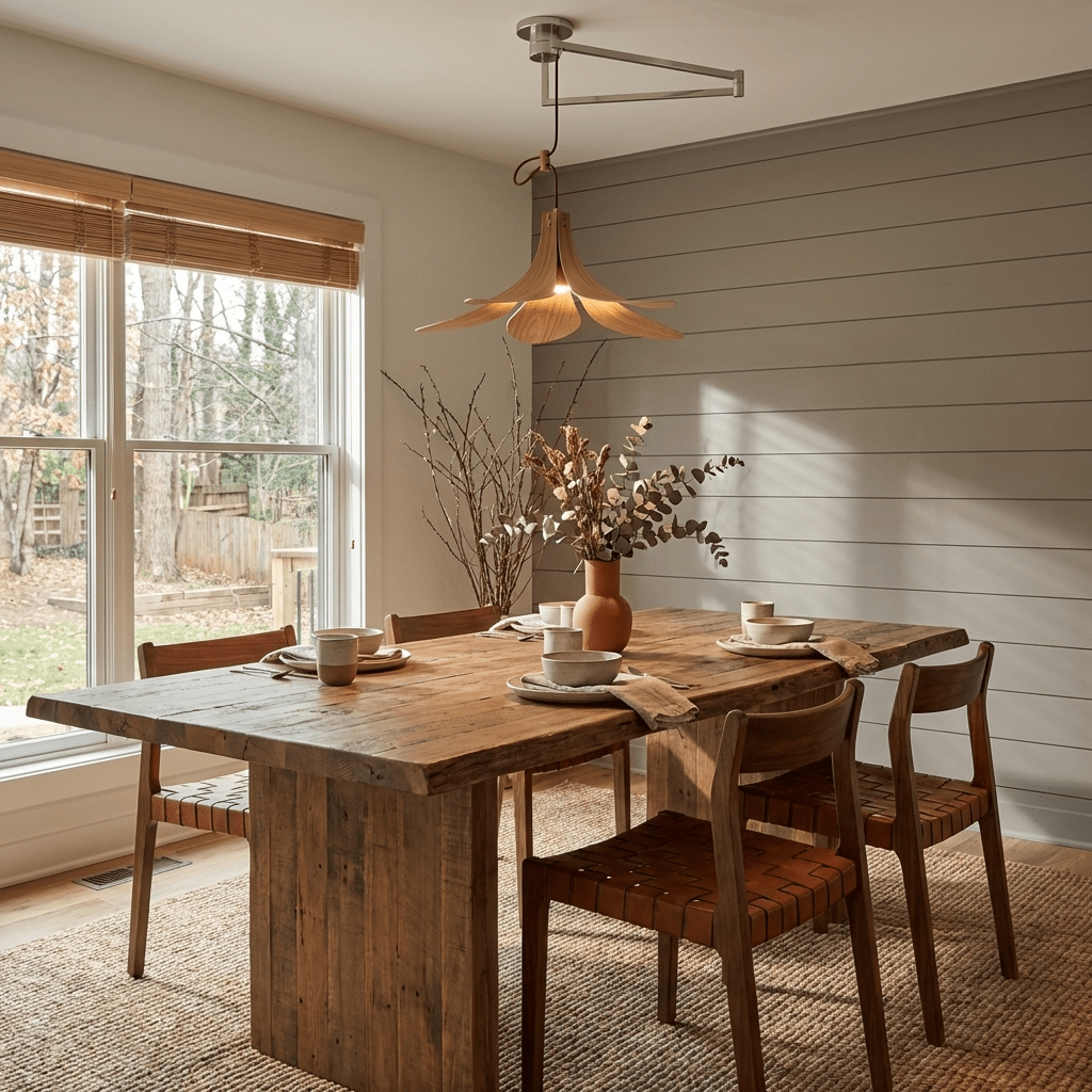 Axion Swing Pendant Light – Modern Wood & Metal Adjustable Ceiling Lamp