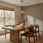 Axion Swing Pendant Light – Modern Wood & Metal Adjustable Ceiling Lamp