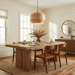 Tressa Wood Pendant Light – Layered Natural Wood Veneer Modern Hanging Lamp