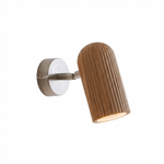 Cylra Wood Wall Sconce with Brushed Nickel Backplate