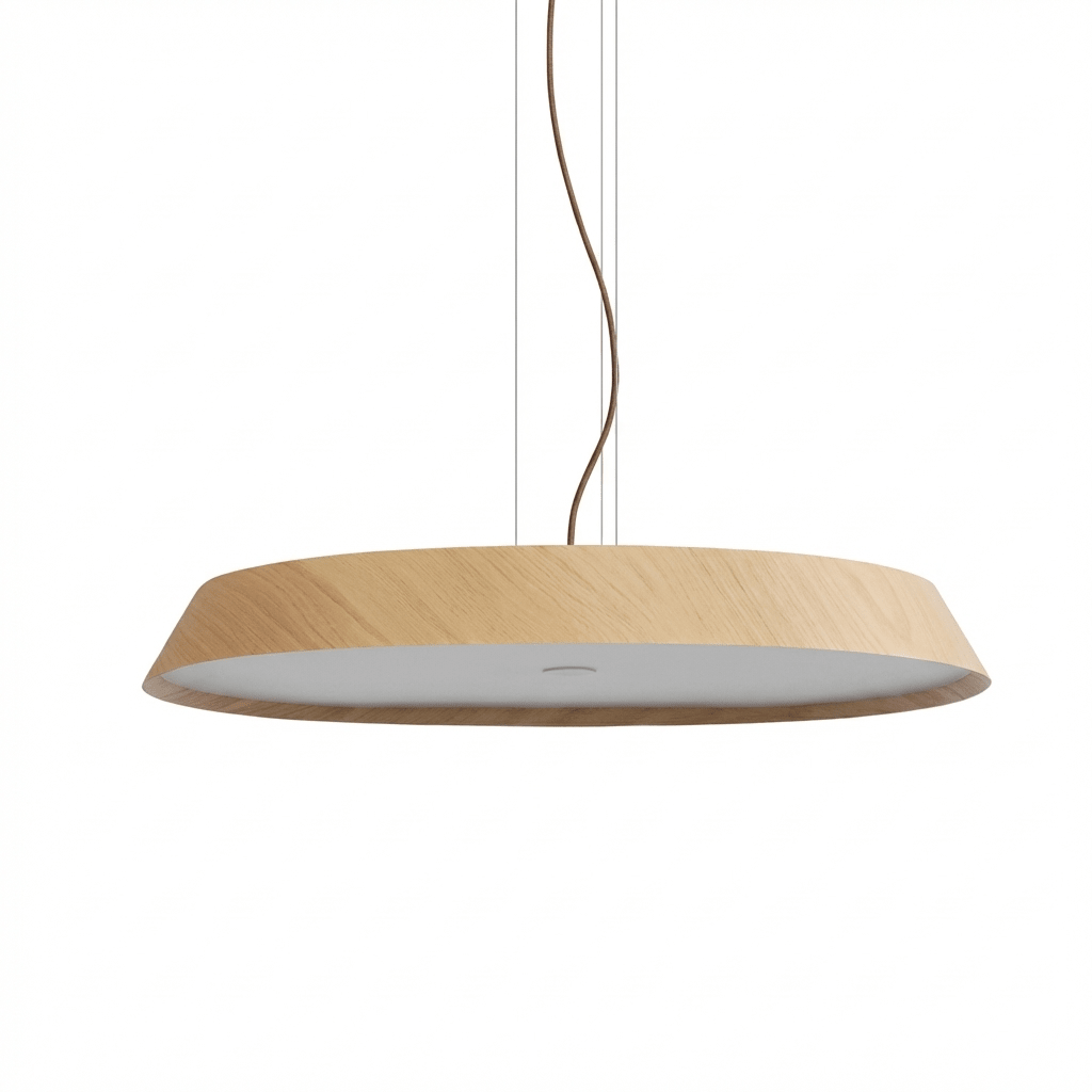 Varen Wood Pendant Light – Modern Scandinavian LED Hanging Lamp for Dining Room and Kitchen Island