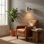Cylra Wood Wall Sconce with Brushed Nickel Backplate