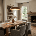 Varen Wood Pendant Light – Modern Scandinavian LED Hanging Lamp for Dining Room and Kitchen Island