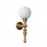 Thalor Wood Globe Wall Sconce – Handcrafted Modern Wall Light
