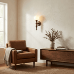Thalor Wood Globe Wall Sconce – Handcrafted Modern Wall Light
