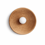 Solvara Ripple Wood Wall Sconce – Modern Sculptural Lighting