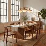 Aurelin Halo Chandelier — Modern Brass & Glass Pendant Light