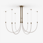 Serpentine Halo LED Chandelier – Modern Sculptural Pendant Light for Dining and Living Spaces