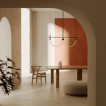 Serpentine Halo LED Chandelier – Modern Sculptural Pendant Light for Dining and Living Spaces