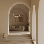 Serpentine Halo LED Chandelier – Modern Sculptural Pendant Light for Dining and Living Spaces