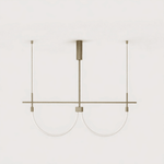 Serpentine Halo LED Chandelier – Modern Sculptural Pendant Light for Dining and Living Spaces